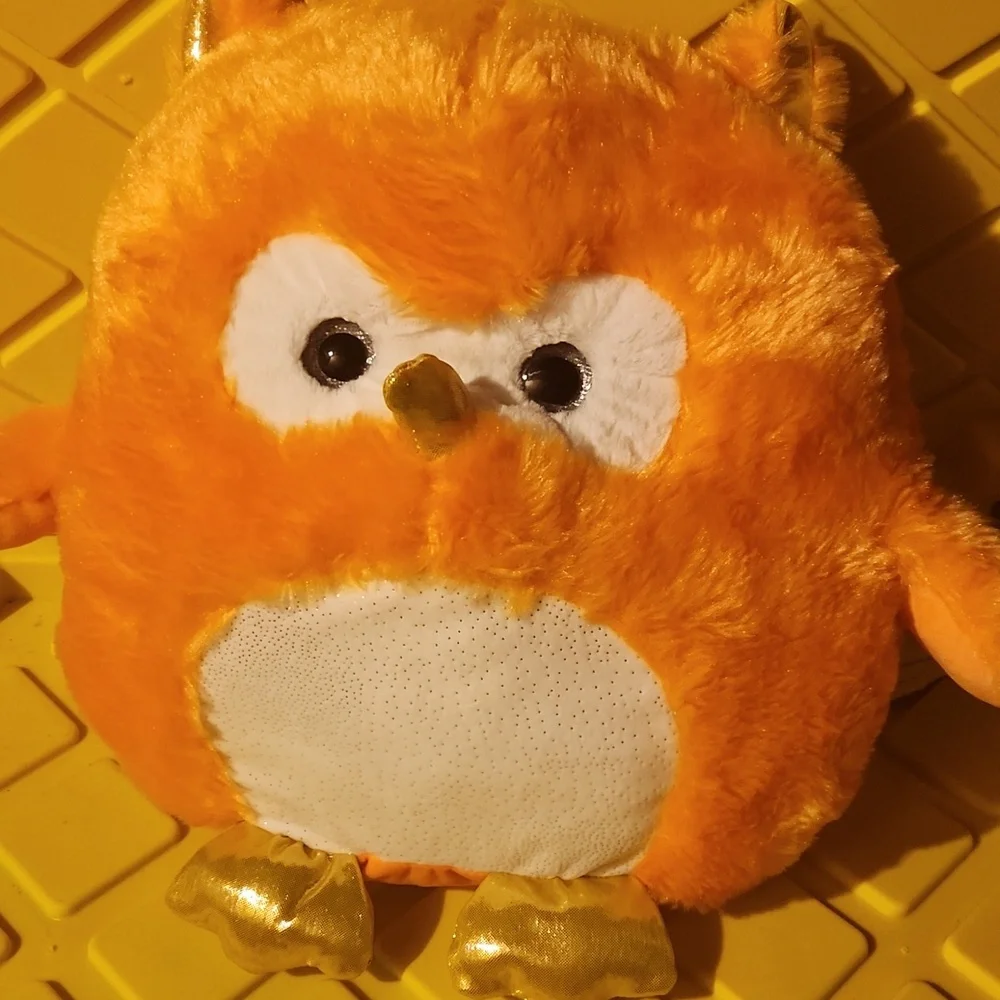 Glow, Light-up, Children's, Large Orange Owl, Soft Plush Toy, Gift, Present